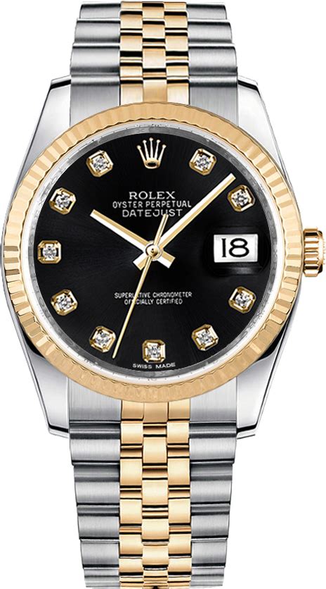 quadrante nero rolex oro|datejust 36 oro bianco.